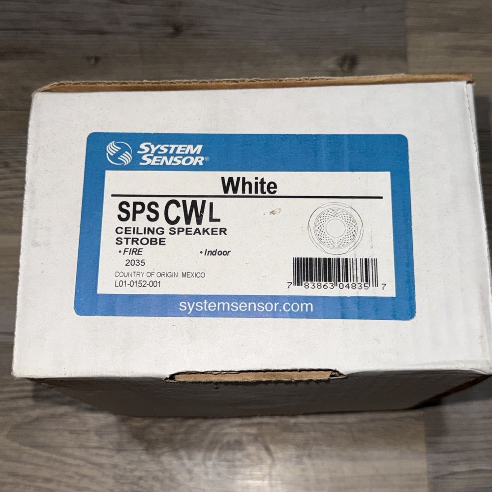 System Sensor SPSCWL Fire Alarm Speaker Strobe Ceiling White